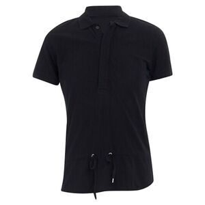 Kris Van Assche cotton drawstring waist short sleeve polo shirt